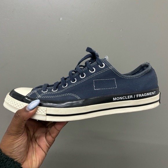 Moncler Fragment Converse ChuckTaylor 70 Low Insignia Men’s 9.5 Blue Rare